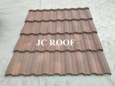 China Aluminium - Zinc Material 0.4mm Thickness Colorful Stone Coated Metal Roofing Tiles for sale