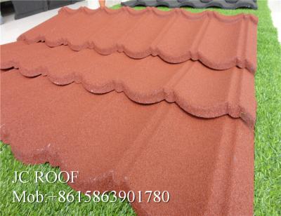 China Lightful House Shingle Colour Coated Steel Roofing Sheets 1300*420mm Overall Size for sale