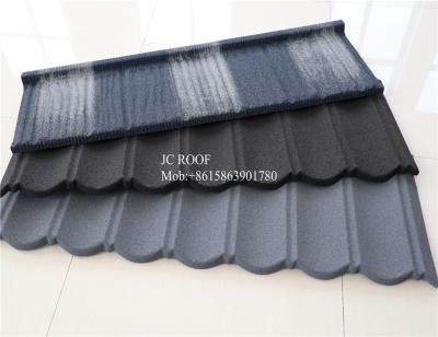 China Colorful Stone Chip Coated Metal Roof Tiles / Galvalume Steel Roof Tile Sheets for sale