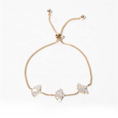 China CLASSIC 18K Gold Plated Zircon Geometric Area Link Bracelet Minimalist Fine Jewelry for sale