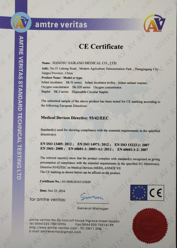 CE - Jiangsu Saikang Medical Co., Ltd.