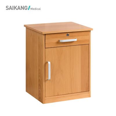 China Factory SKS020 Modern Medical Room Furniture Wooden Hospital Storage Bedside Table Supplier for sale