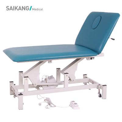 China SK-PB012 ISO9001&13485 Modern Factory Electric Soft Leather PU Medical Examination Detachable Table for sale