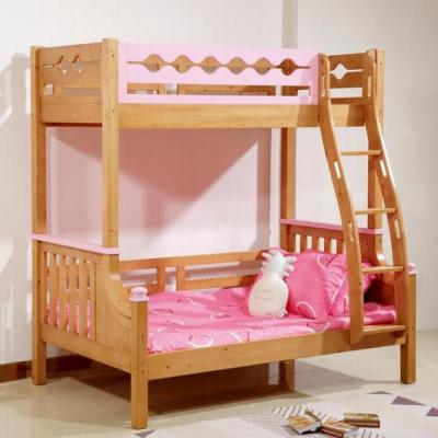 China Cheap Modern OEM ODM Bunk Beds For Sale Kids Wooden Double Bed Girl Pink Environmental Painting Bunk Beds for sale