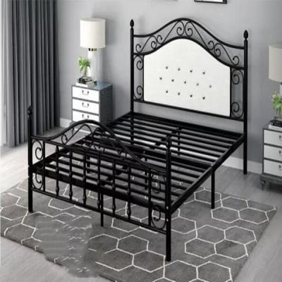 China (Size) China Factory Metal Beds King Queen Double Size Iron Metal Bed Adjustable Frame Customized Design for sale