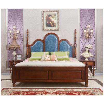 China Natural Texture Plant In Stock Neoclassical American Style Solid Wood Bed Room Furniture for sale