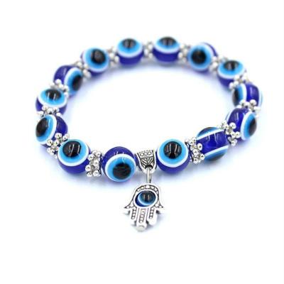 China Fashion Charm Bracelet Crystal Bangle Blue Evil Eye Bracelet for sale