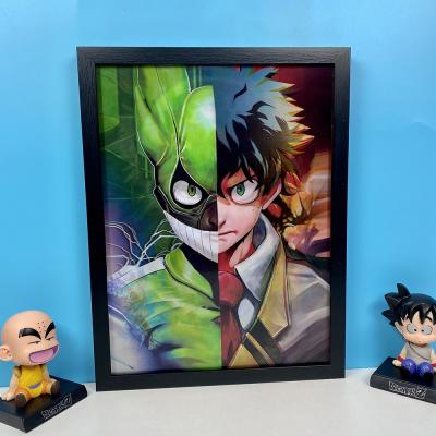 China My Hero Academia 3D Anime Posters Wall Decor 3D Triple Transition Flip Poster Living Room Decor 3D Wallpaper 30*40cm for sale