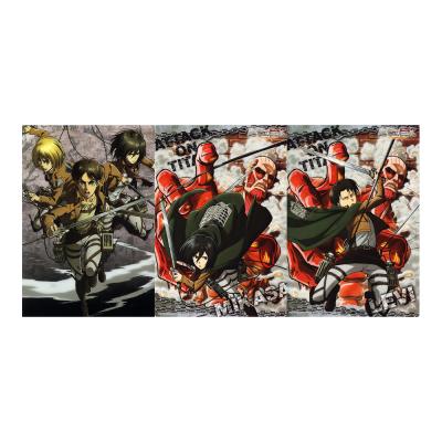 China Eco-Friendly Attack on Titan 3D Anime Posters Decor Triple Transition Poster Anime Artwork Wall Decor Gifts for sale