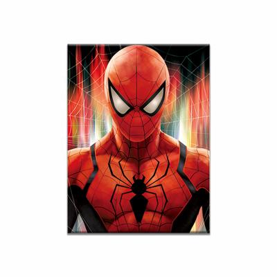 China Eco-Friendly Triple Flip Wall Decor Living Room Artwork Transition Spider Movie Posters Superhero 3D Lenticular Wall Sticker for sale