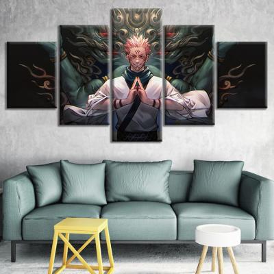 China Waterproof+ECO-Friendly 5pcs Animation Print Poster Home Pit Modern Anime Sukuna Jujutsu Kaisen Stickers Art Canvas Art Paints Wall for sale