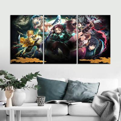 China Waterproof+ECO-Friendly Demon Slayer Kimetsu No Yaiba The Movie Mugen Train Picture Artwork Canvas Wall Art Paintings For Living Room Anime Wall Decor for sale