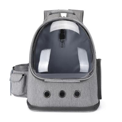 China Pet Backpack Fashion Folding Sustainable Transparent Breathable Cat Carry Pet Backpack for sale