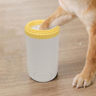 China Viable Portable Dirty Rotary Design Dog Tool Silicone Pet Paw Automatic Cleaning Seal Soft Paw Cleaning Cup ABS/PP for sale