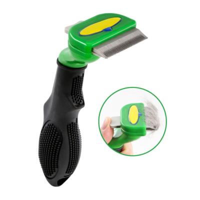 China Viable Elastomer + Stabilized Pet Feeds ABS + Stainless Steel Blade Pet Cleaning Hair Remover Comb for sale