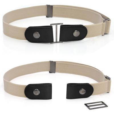 China ALLOY Buckle Free Adjustable Women Belt No Buckle Invisible Elastic Belt For Jeans Pants for sale