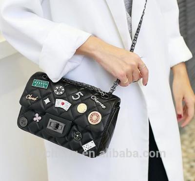 China bolso al por mayor de la cadena del bolso de la PU del bolso de las mujeres del cuero de la PU de la moda, bolso crossbody, lirio Cheng de Shenzhen del precio de fábrica en venta