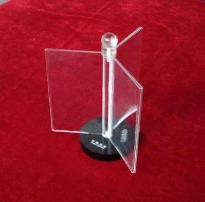 China 3 Page Rotatable Acrylic Menu Holder A4 Menu Display Stands for sale