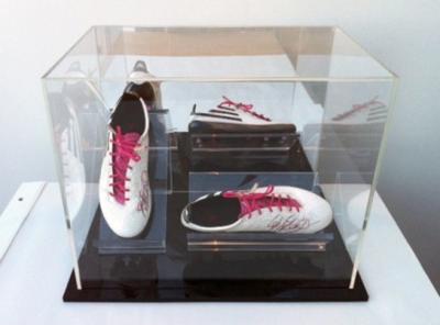 China clear acrylic shoe boxes plexiglass acrylic shoe display case with lid for sale