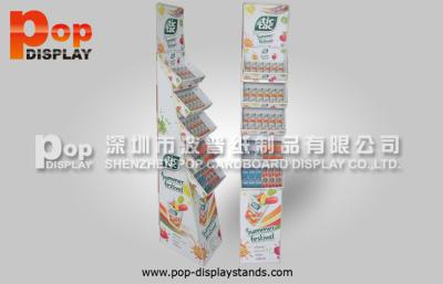 China Supermarket Promotion Cardboard Floor Stand Paper Tictac Candy Display Shelves for sale