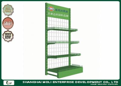 China Gas Station Fuel oil can display rack wire mesh display stands  OEM & ODM for sale