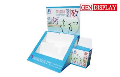 China Corrugated Cardboard Counter Display With Brochures Holder For Medicine for sale