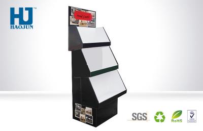 China Floor Standing retail paper Cardboard Magazine Paper Display Rack Eco - friendly for sale