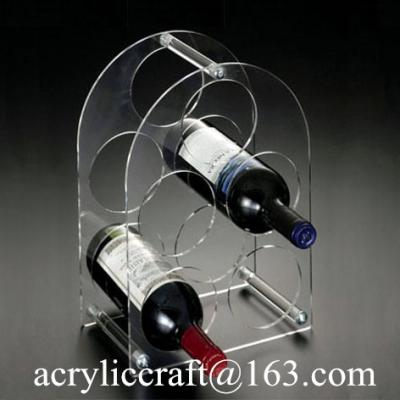 China Latest Fashion Acrylic Wine Rack / Plexiglass Bottle Holder / Perspex Wine Display Stand for sale