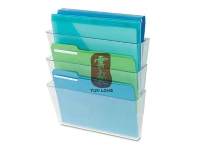 China Schreibtisch-Organisator-transparente Acrylausstellungsstände mit Tasche 3 zu verkaufen