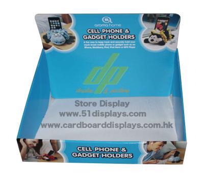 China Cartoon Blue Acrylic Pop Cardboard Counter Displays For Publicity for sale