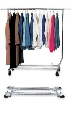 China Collapsible Single Clothing Display Rack with Chrome Plating Service Equipment for sale