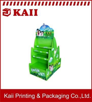 China Blue, Green, Red Pop Cardboard Paper Display Stand / Cardboard Display Stand / Racks For Showing Drinking for sale