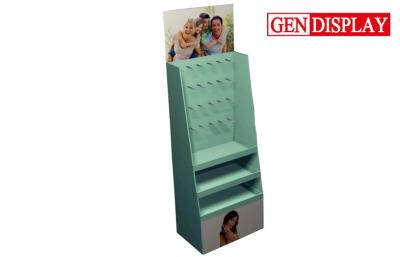 China Store Corrugated Cosmetic Display Stands Retail For Hanging Items for sale