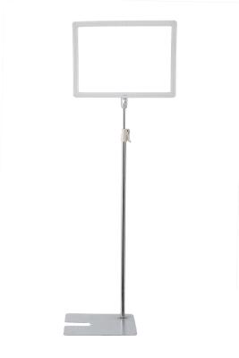 China Promotional Floor Standing Sign Holders , A3 Or A4 Metal Bulletin Pop Stand for sale