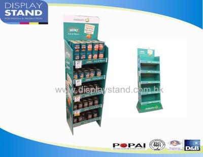 China Cardboard Display Stands , Heinz Food Retailing Shelf , Supermarket Promoting  Display for sale