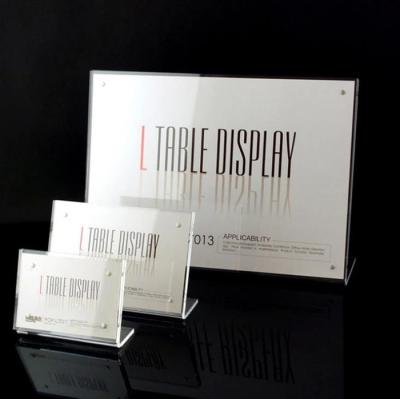 China Transparent Tabletop Sign Acrylic Holder Stands Plexiglass , Eco-Friendly for sale