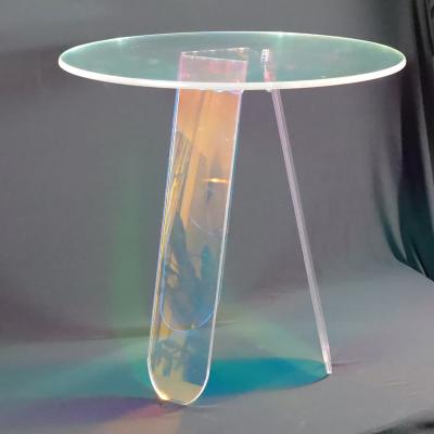 China Minimalist wedding centerpiece rainbow around acrylic table for sale