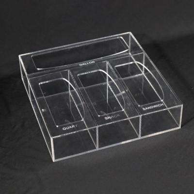 China Stocked Food Storage Zip Lock Bag Holders And Dispenser for sale