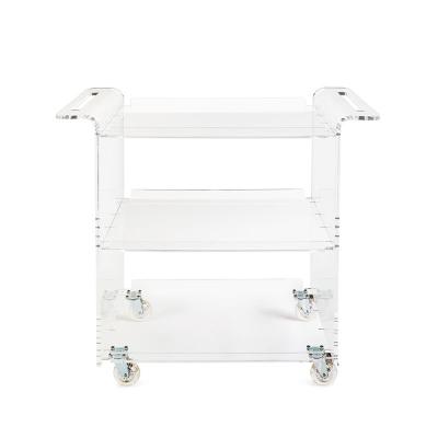 China Easy Assemble Three Deck Double Side Handle Luxury Hotel Trolley for sale