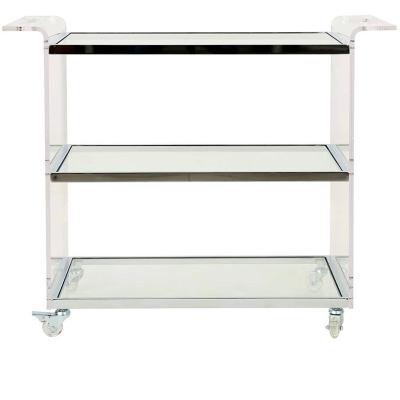 China Who respects the environment. Durable Villa 3 Layer Bilateral Handle Luxury Serving Trolley for sale