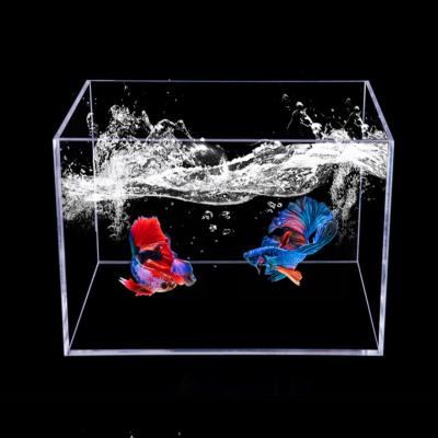 China Simple Super Clear Anti Explosion Mini Acrylic Fishing Water Tank for sale