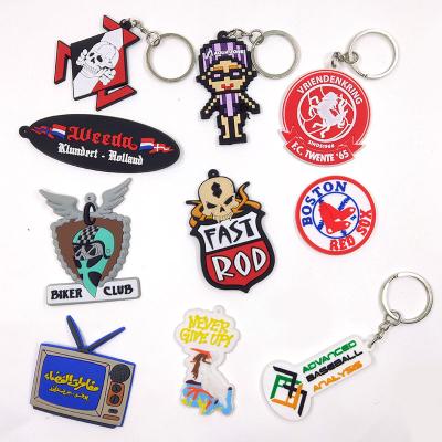 China Custom 2D PVC Rubber Soft Key Chain Customized LOGO Cartoon Keychains Shape Key Holder High Quality Customized Wholesale for sale