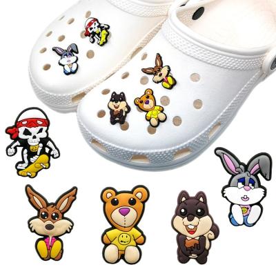 China Hot Selling Shoe Buckle PVC Shoe Charm DRAWN HOME Cartoon Figure Shoe Buckle Decorations Accessories Fit Garden Shoes Wristband Birthday Gifts for sale