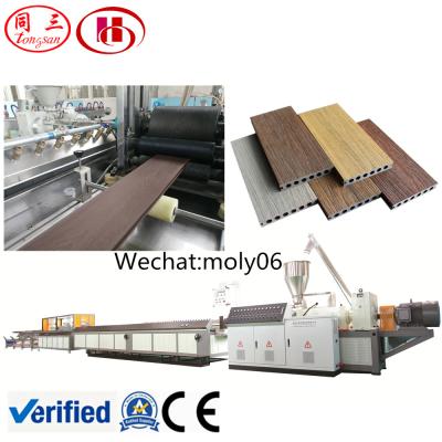 China Wood Plastic Profile PP PE WPC WPC Composite Decking Tile Panel Making Machine for sale