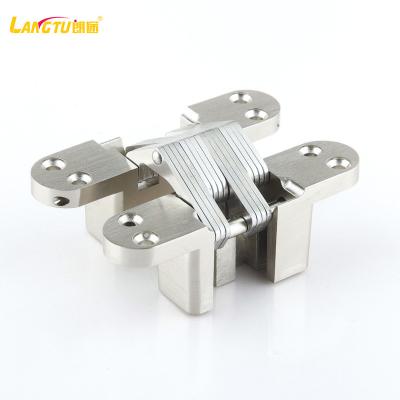 China Modern 180 Degree Concealed Zinc Alloy Furniture Hinge Invisible Concealed Cross Hinge for sale