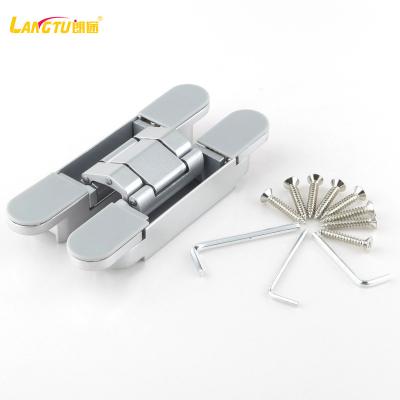 China Heavy Duty Modern Zinc Alloy 180 Degree Concealed Hinges 3d Hinge Concealed Invisible Concealed Adjustable for sale