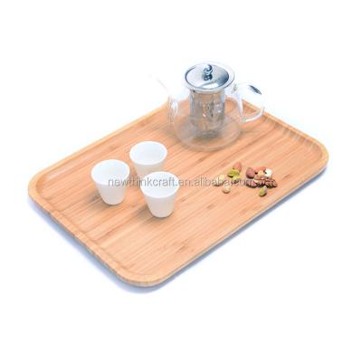 China Sustainable Natural Bamboo Wood Wooden Rectangle Serving Dishes Tea Trays For Household And Restaurants for sale