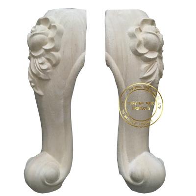 China Solid Wood Carved Table Wood Legs Wooden Ornaments Furniture Furniture Parts for sale