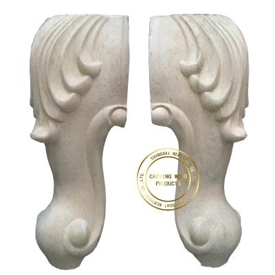 China Furniture Accessory Wooden Sofa Legs Solid Wood Carving Bed Wooden Leg for sale