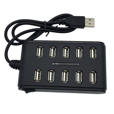 China Power Charging Switch Light OEM USB 2.0 Por Hub USB Hub 10 Port for sale